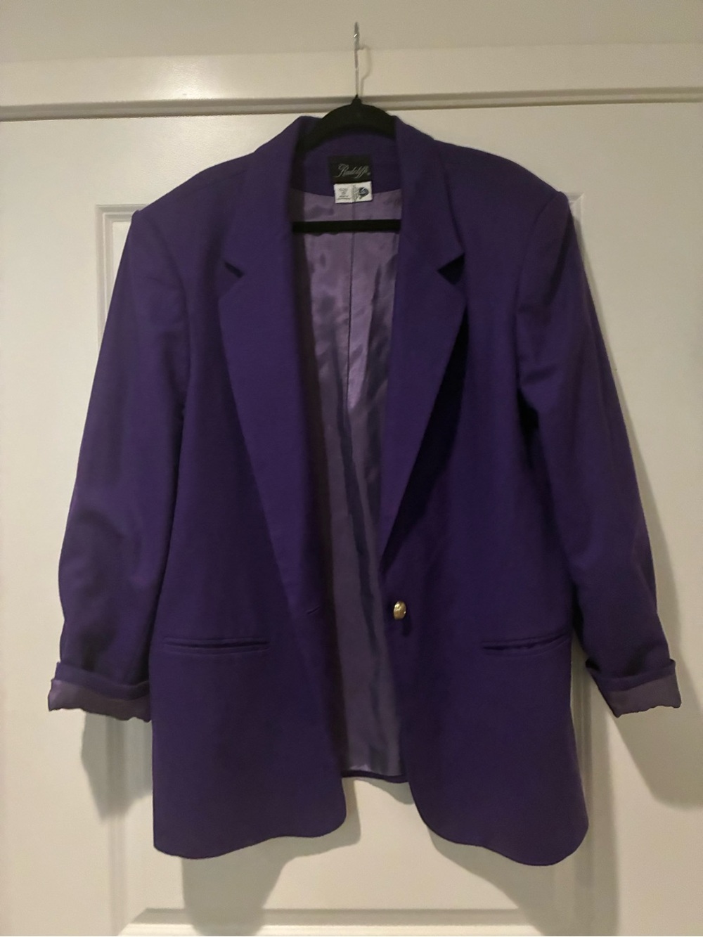 Stunning Purple Single-Button Blazer Jacket